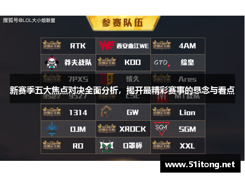 新赛季五大焦点对决全面分析，揭开最精彩赛事的悬念与看点